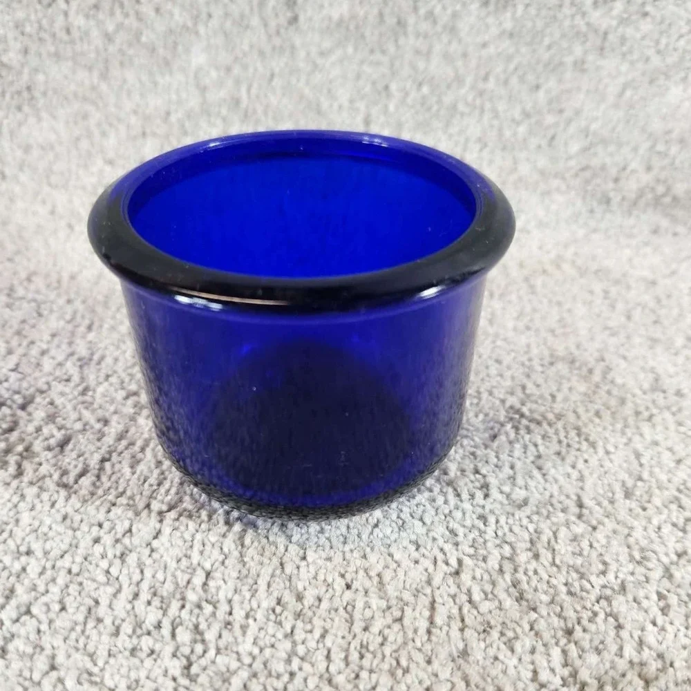 Cobalt Blue Glass Votive Candle Holder Round Decor Small